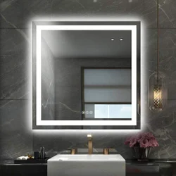 Decorative Square Mirror in an Entryway